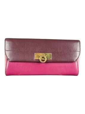 SALVATORE FERRAGAMO Tri-Color Gancini Continental Wallet